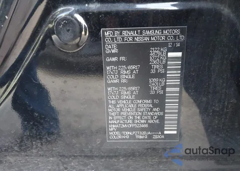 2015 Nissan Rogue S from USA, damaged, VIN KNMAT2MV0FP523466